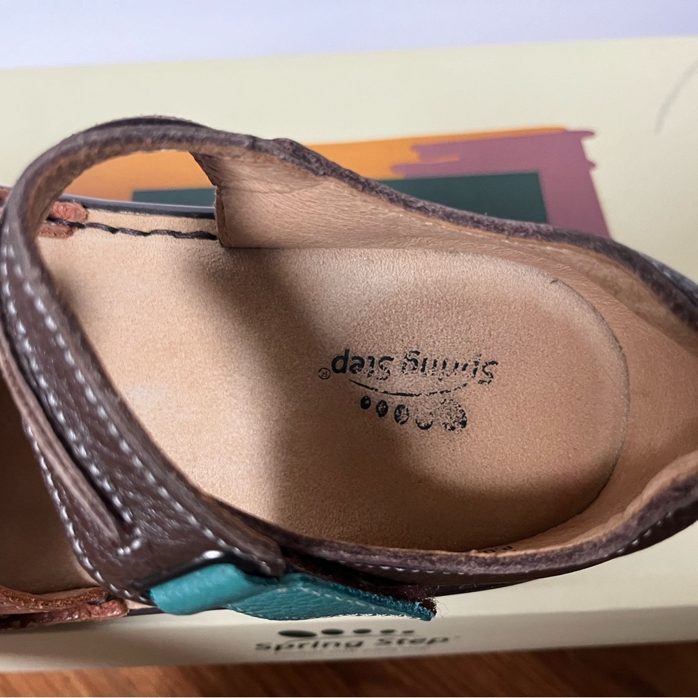 Spring Step Bumblebee Brown Multi Colored Leather… - image 6